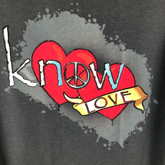 The Know - Gray “Know Love” Graphic Tee  Jr XL - Picture 2 of 4